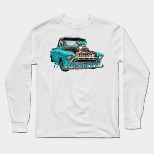 Customized 1957 Chevrolet 3100 Stepside Pickup Long Sleeve T-Shirt